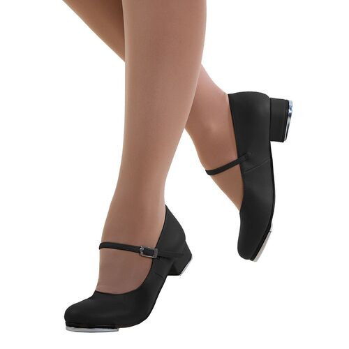 Energetiks Debut Tap Shoe Low Heel Adult 4; Black