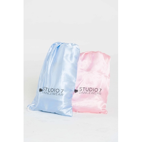Studio 7 Drawstring Satin Tutu Bag; Blue