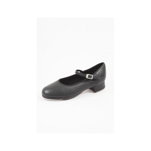 Slick Dancewear Classic Leather Buckle Tap Shoe Adult 3; Black