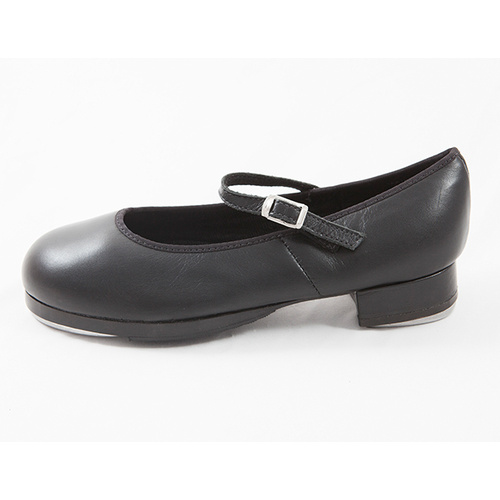 Slick Dancewear Pro Leather Buckle Tap Shoe Adult 3; Black
