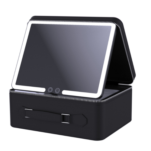 Mad Ally Beauty Box with LED Mirror Black