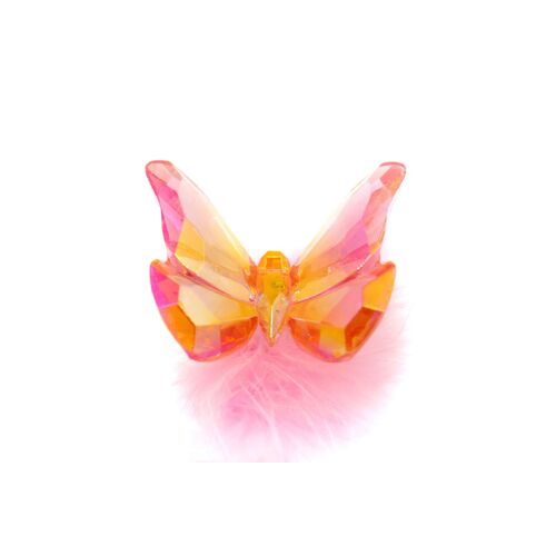 Mad Ally Butterfly Fluffy Pen; Pink