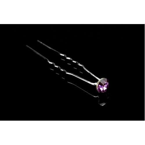 Mad Ally Diamante Bun Pin- Purple