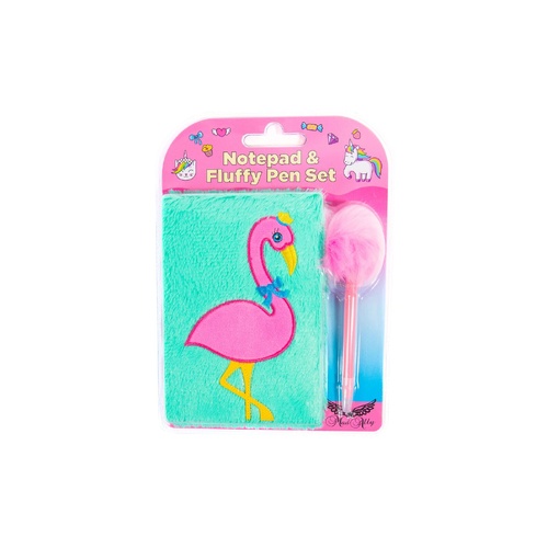 Mad Ally Fluffy Notebook - Flamingo