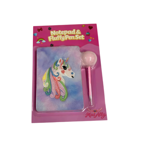 Mad Ally Fluffy Notebook - Pink Unicorn