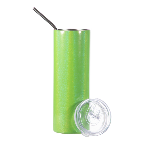 Mad Ally Sparkling Skinny Tumbler With Straw; Lime