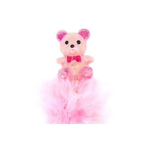 Mad Ally Teddy Bear Fluffy Pen; Pink